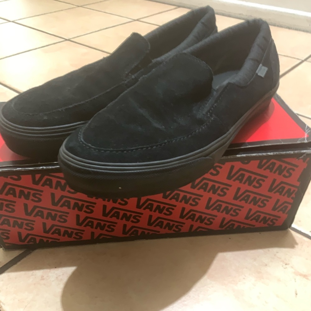 Birch Vuic Black Suede Vans